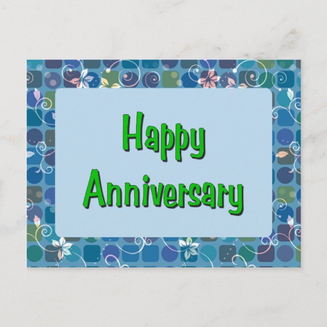 Carte Postale Anniversaire heureux (Devant)