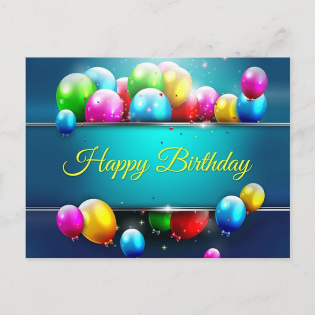 Carte Postale anniversaire heureux (Devant)