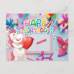 Carte Postale anniversaire heureux