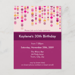 Carte Postale ANNIVERSAIRE INVITATION :: discotek 2