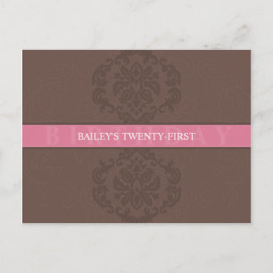 Carte Postale ANNIVERSAIRE INVITATION :: finesse 4