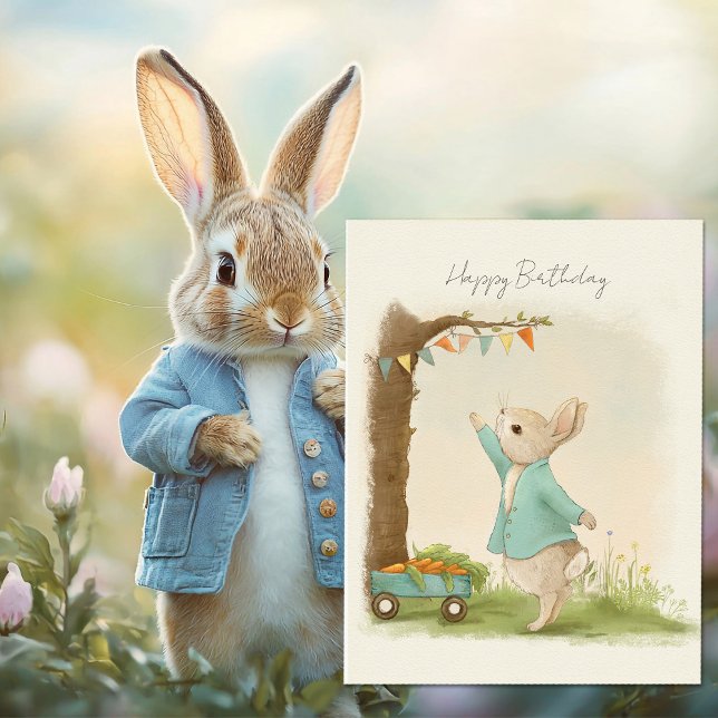 Carte Postale Anniversaire & Jeu Enfants Peter Rabbit (Créateur téléchargé)