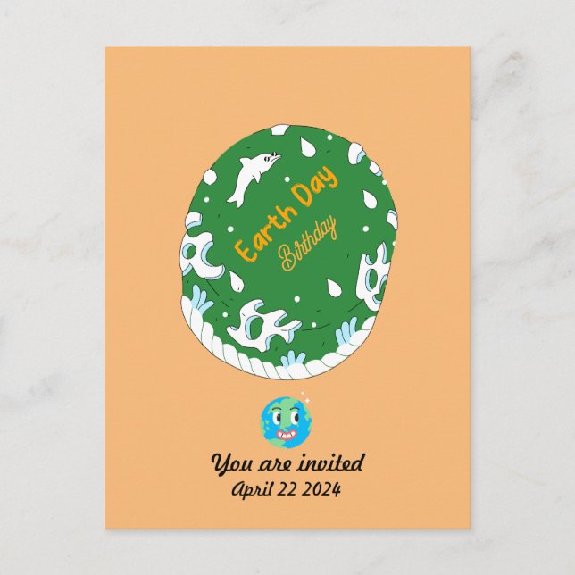 Carte Postale Anniversaire Jour de la Terre Personnalisé (Devant)