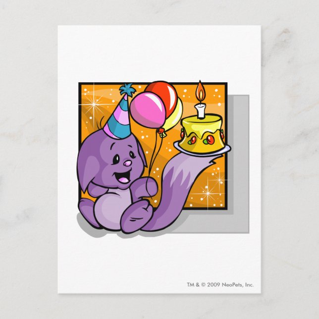 Carte Postale Anniversaire Kacheek (Devant)