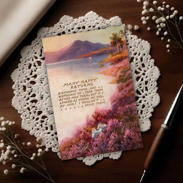 Carte Postale Anniversaire Lake District 1917 (Créateur téléchargé)