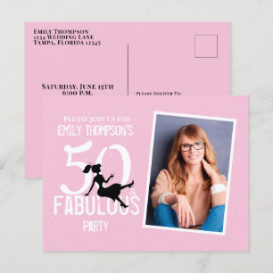 Carte Postale Anniversaire Moderne Cinquante et Fabuleux Photo C