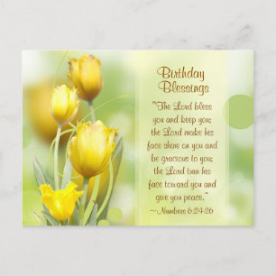 Carte Postale Anniversaire, Numéros 6:24-26, Seigneur Vous Bénit