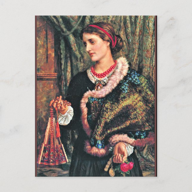 Carte Postale Anniversaire, peinture vintage (Devant)