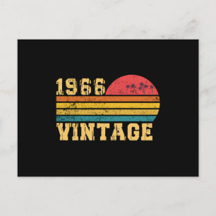 Carte Postale Anniversaire Rétro Vintage Coucher de Soleil 1966