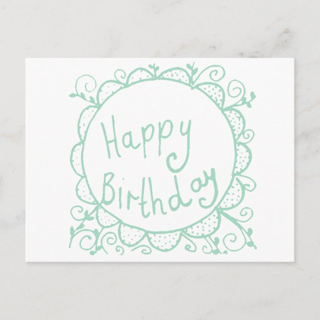 Carte Postale Anniversaire rustique (Devant)