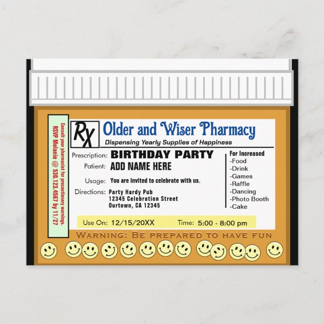 Carte Postale Anniversaire RX pour le plaisir (Devant)