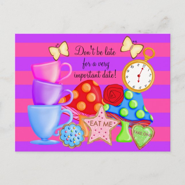 Carte postale Anniversaire Wonderland (Devant)