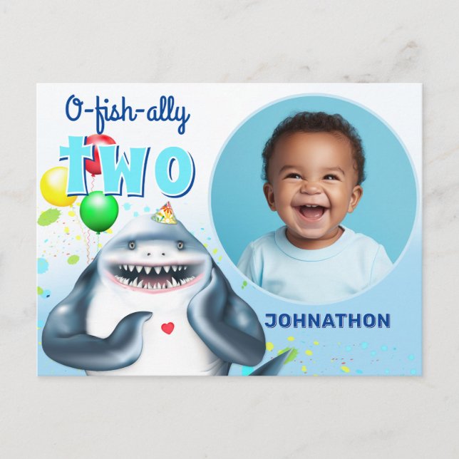 Carte Postale Annonce d'anniversaire pour enfants avec photo de  (Devant)