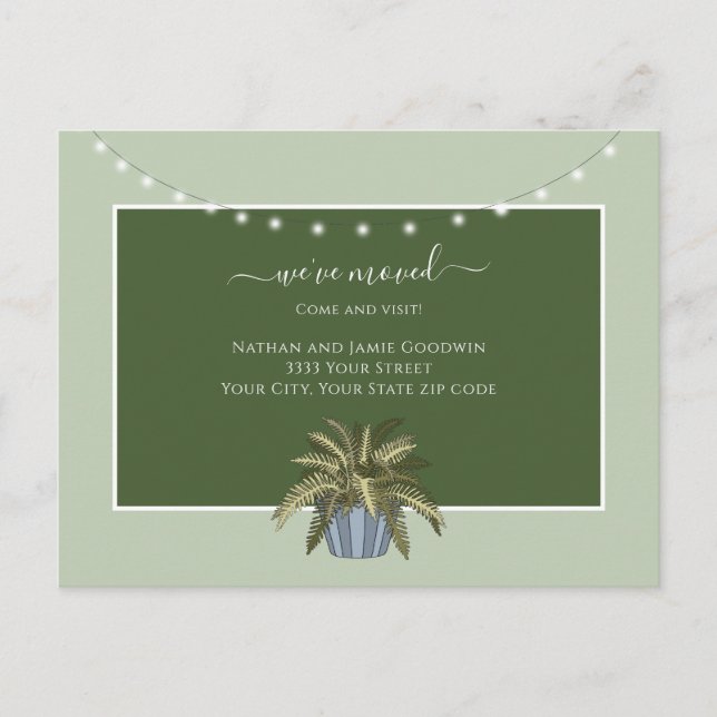 Carte Postale Annonce de changement d'adresse de nouvelle maison (Devant)