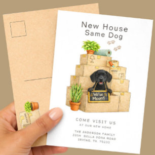 Carte Postale Annonce de déménagement dans une nouvelle maison p