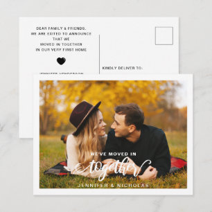 Carte Postale Annonce de déménagement de maison avec photo de co