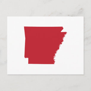 Carte Postale Annonce de déménagement en Arkansas blanc et rouge