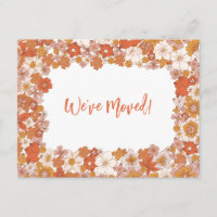 Annonce de déménagement Fleur Orange Nous Avons Dé