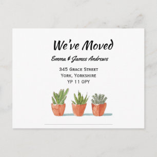 Carte Postale Annonce de nouveau déménagement Adresse Jardin cul