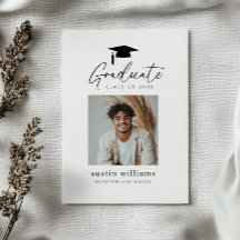 Annonce de photo de garçon diplômé