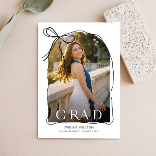 Carte Postale Annonce de remise de diplôme avec arche graduée et