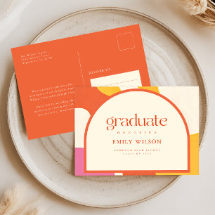 Carte Postale Annonce de remise de diplôme de fin d'études Retro