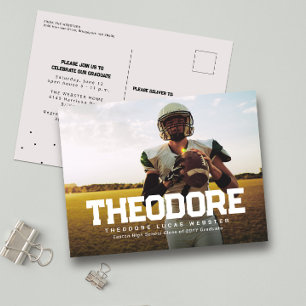 Carte Postale Annonce de remise de diplôme un athlète photo