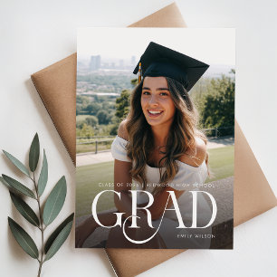 Carte Postale Annonce de remise de diplômes minimaliste moderne