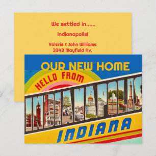 Carte Postale Annonce de salutation d'Indianapolis IN