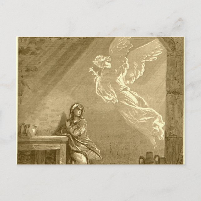 Carte Postale Annonce de Vierge Marie béni (Devant)