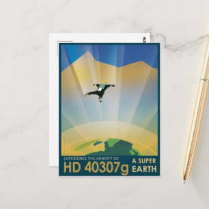 Carte Postale Annonce de voyage Sci-Fi, Planet HD 40307g