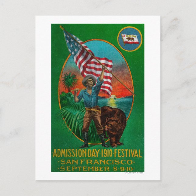 Carte Postale Annonce du jour d'admission, Festival d'État (Devant)