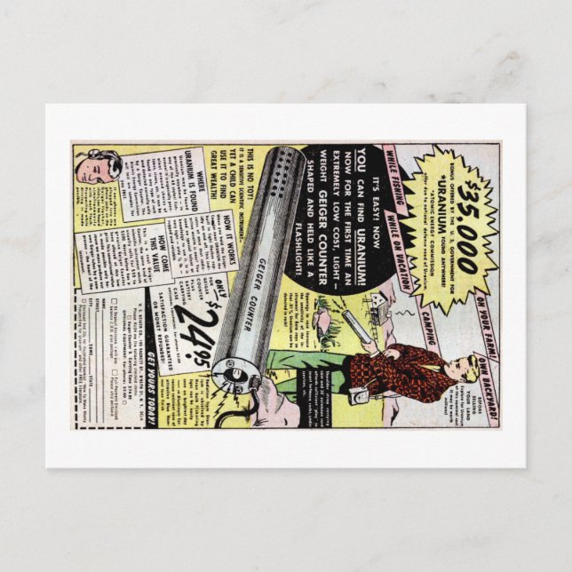 Carte Postale Annonce en uranium de détecteur (Devant)