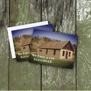 Carte Postale Annonce humoristique de déménagement de cabane rus