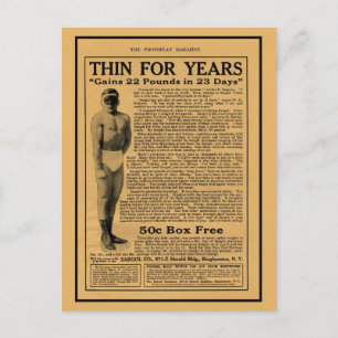 Carte Postale Annonce publicitaire vintage de magazine de gain d