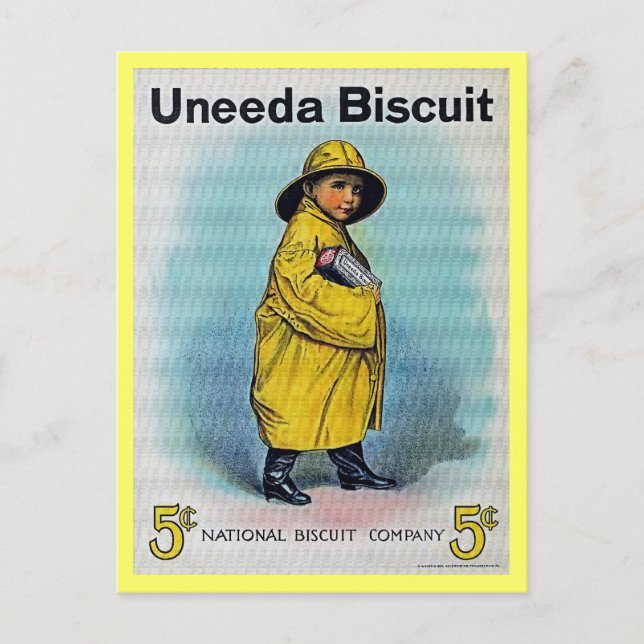Carte Postale Annonce vintage Biscuit 1910 (Devant)