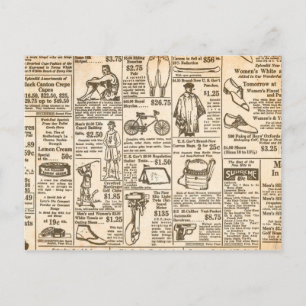 Carte Postale Annonce Vintage de journaux 1922