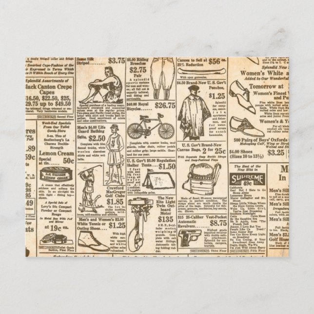 Carte Postale Annonce Vintage de journaux 1922 (Devant)