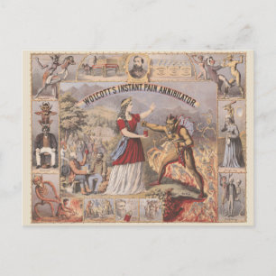 Carte Postale Annonce Vintage pour Wolcott's Instant Pain Annihi