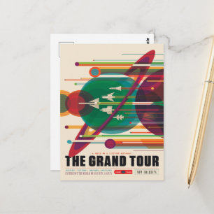 Carte Postale Annonce Voyage Sci-Fi, Le Grand Tour
