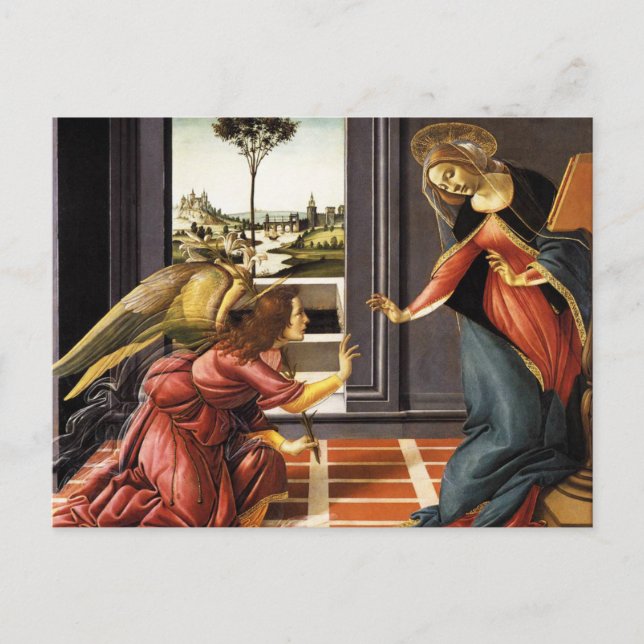 Carte postale Annonciation Botticelli (Devant)