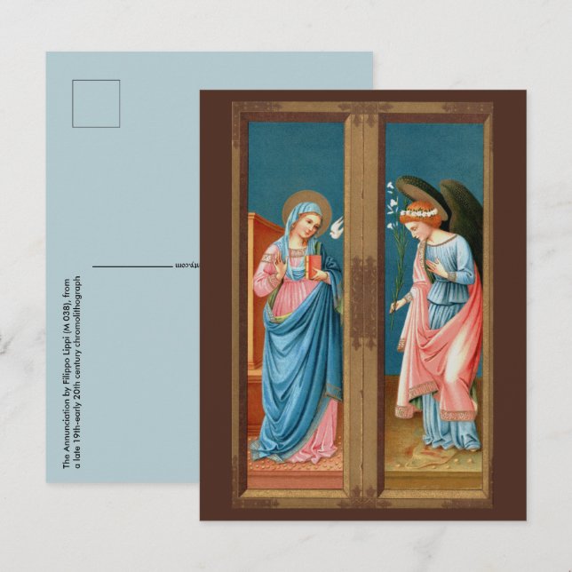 Carte Postale Annonciation de F. Lippi (M 038) (Devant / Derrière)