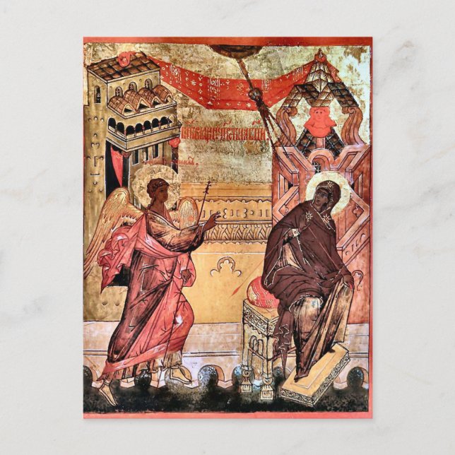 Carte Postale Annonciation Icône byzantine chrétienne orthodoxe (Devant)