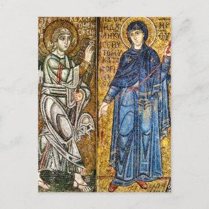 Carte Postale Annonciation Icône de mosaïque byzantine