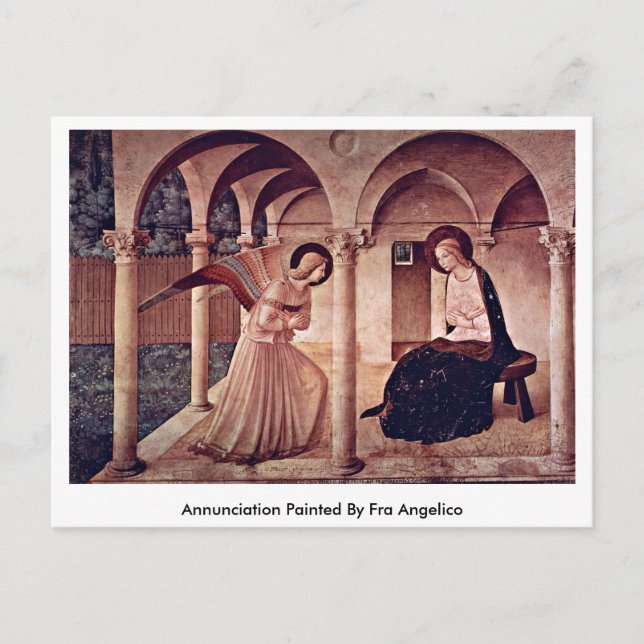 Carte Postale Annonciation Peinte Par Fra Angelico (Devant)