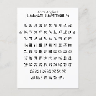 Carte Postale Ann's Angles I - Zazzle Font Sampler avec guide