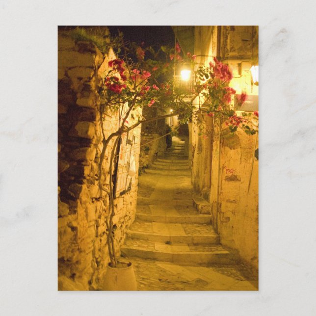 Carte Postale ano syros la nuit (Devant)