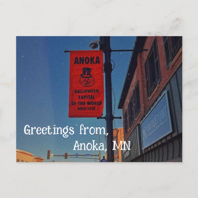 Carte Postale Anoka, Minnesota Halloween Capitole du Monde (Devant)