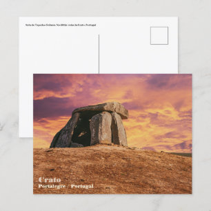 Carte Postale Anta do Tapadao Dolmen. Ruines néolithiques en Cra