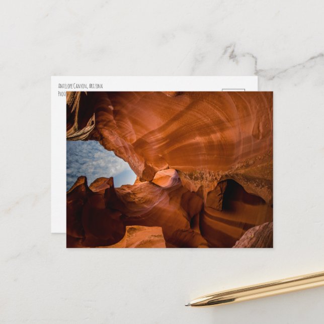 Carte Postale Antelope Canyon Arizona (Devant/Arrière en situation)